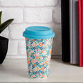 Orsina Floral Ceramic Travel Mug – Insulated Coffee Cup with Silicone Lid