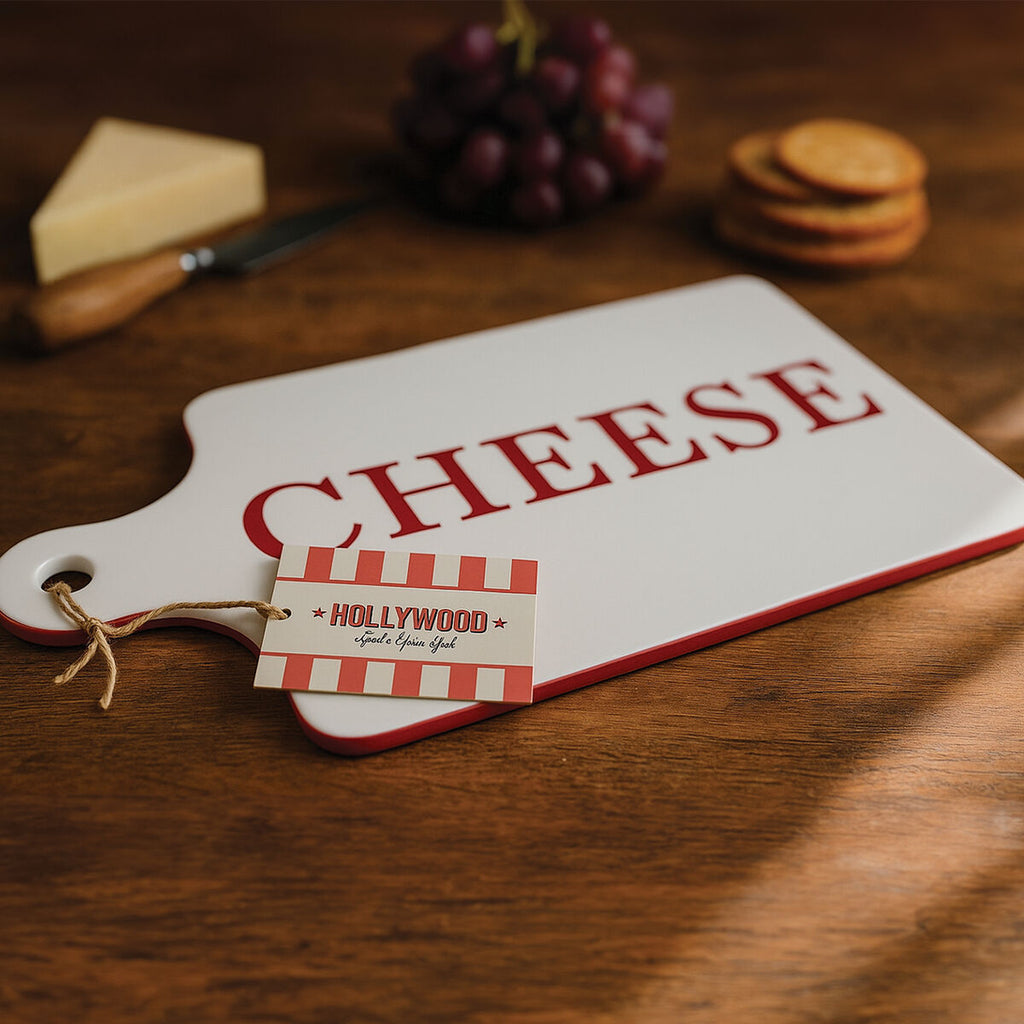 Orsina Hollywood Paddle Cheese Board – Red Trim Charcuterie Platter