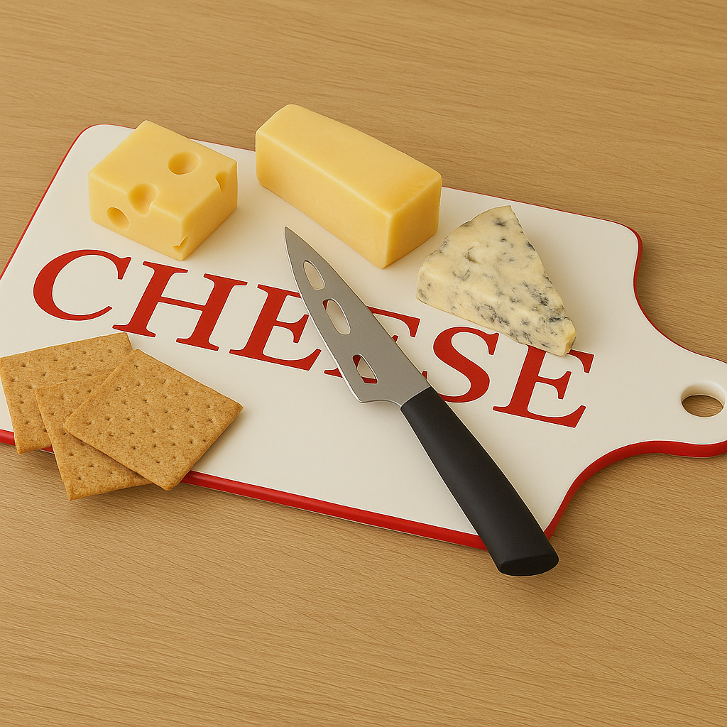 Orsina Hollywood Paddle Cheese Board – Red Trim Charcuterie Platter