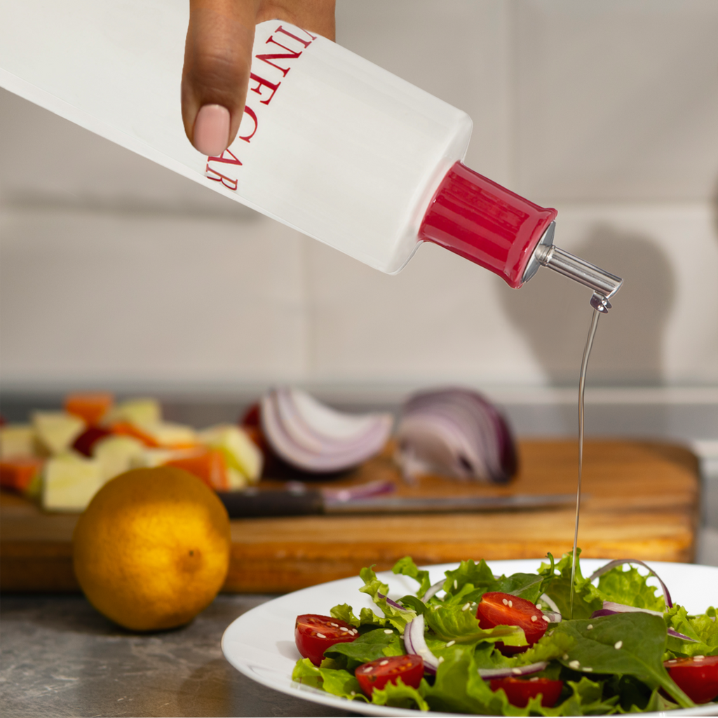 Orsina Hollywood Oil and Vinegar Set – Cream Stoneware Cruets
