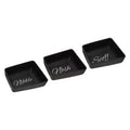Orsina Mange Snack Dishes – Set of 3 Matte Black Serving Bowls