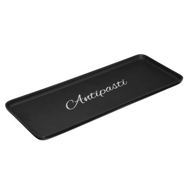 Orsina Mange Antipasti Serving Plate – Black Ceramic Platter