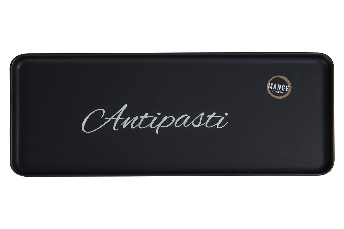Orsina Mange Antipasti Serving Plate – Black Ceramic Platter