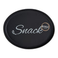 Orsina Mange Oval Snack Plate – Matte Black Minimalist Serving Platter