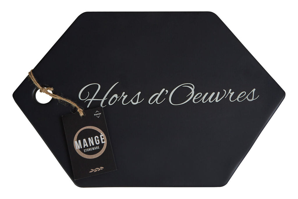 Orsina Mange Hors d'Oeuvres Board – Matte Black Serving Board