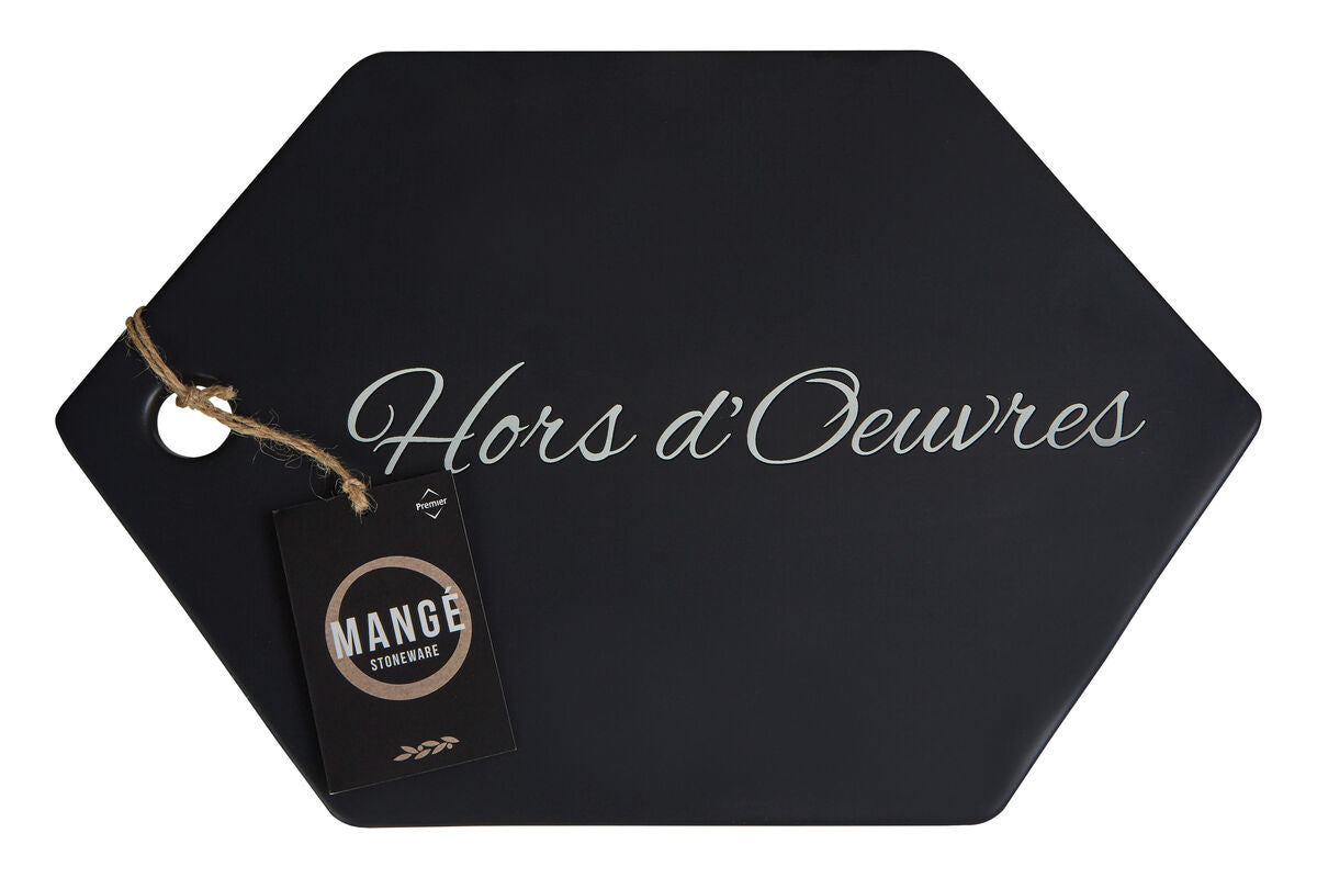 Orsina Mange Hors d'Oeuvres Board – Matte Black Serving Board