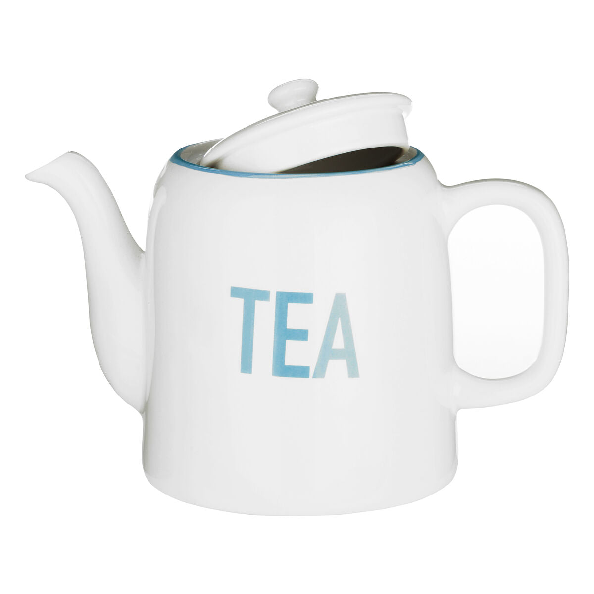 Orsina Homestead Teapot – White and Blue Ceramic Tea Service Pot