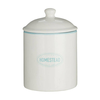 Orsina Homestead Tea Canister – Airtight Ceramic Storage Jar with T Monogram