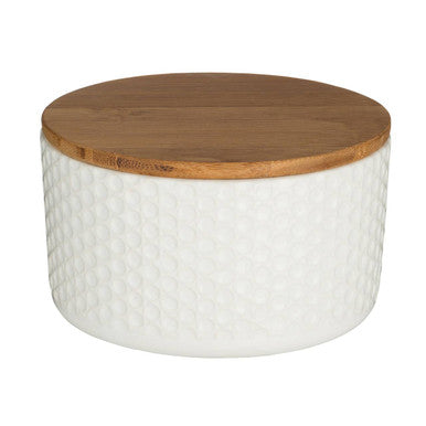 Orsina Geome White Storage Canister – 550ml Ceramic Kitchen Jar