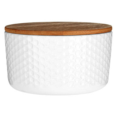 Orsina Geome White Storage Canister – 550ml Ceramic Kitchen Jar