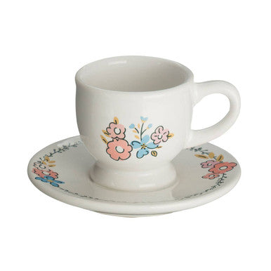 Orsina Pretty Things Floral Ceramic Egg Cup with Handle – Pastel Design