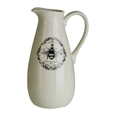 Orsina Queen Bee Monochrome Pitcher – Ceramic Serving Jug for Drinks