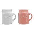 Orsina Ceramic Coffee Mugs - Yours and Mine Couple Gift Set, 2-Piece