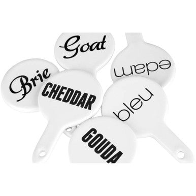 Orsina Pun and Games Cheese Markers – Set of 6 Reusable Labels