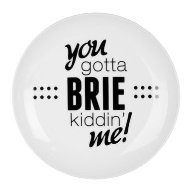 Orsina Pun and Games Cheese Plates – Set of 4 Monochrome Serving Plates