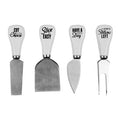 Orsina Pun and Games Cheese Knives – Set of 4 Modern Serving Tools
