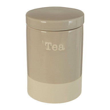 Orsina Jura Grey Tea Canister – Airtight Ceramic Storage with Lid