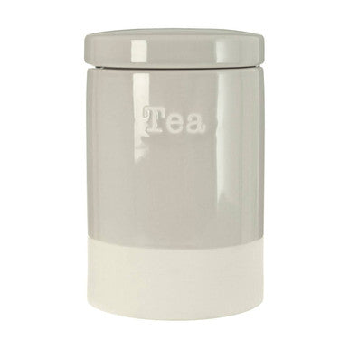 Orsina Jura Grey Tea Canister – Airtight Ceramic Storage with Lid