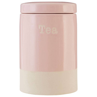 Orsina Jura Pink Tea Canister – Airtight Ceramic Kitchen Storage Jar