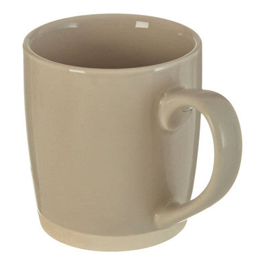 Orsina Jura Grey Mug – Modern Ceramic Coffee Cup with White Base