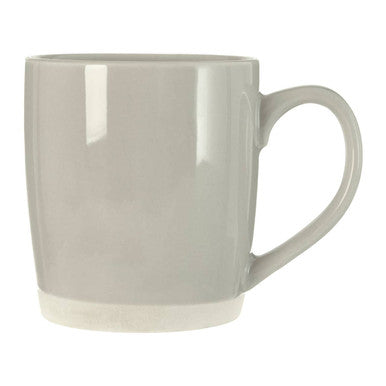 Orsina Jura Grey Mug – Modern Ceramic Coffee Cup with White Base