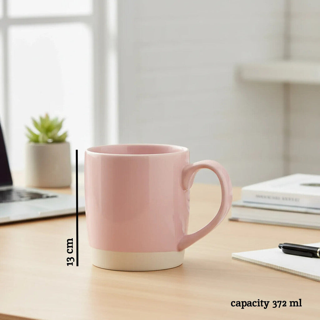 Orsina Jura Pink Mug – Modern Two-Tone Ceramic Coffee and Tea Cup