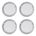 Orsina Noir Pizza Plates – Set of 4 White Porcelain Serving Dishes