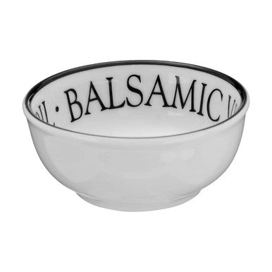 Orsina Noir Porcelain Dipping Bowls – Set of 2 Glossy White & Black