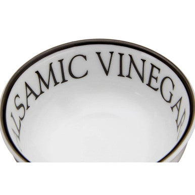 Orsina Noir Porcelain Dipping Bowls – Set of 2 Glossy White & Black