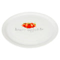 Orsina Italia Pizza Plate – White Porcelain Serving Dish with Rim