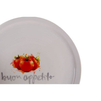 Orsina Italia Pizza Plate – White Porcelain Serving Dish with Rim
