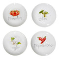 Orsina Italia Antipasti Plates – Set of 4 White Porcelain Dishes