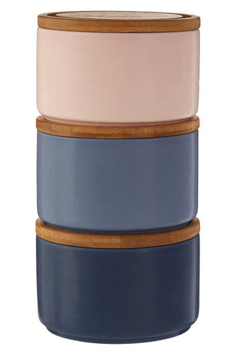 Orsina Fenwick Stacking Canisters – Set of 3 Airtight Kitchen Storage