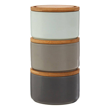 Orsina Fenwick Stacking Canisters – Set of 3 Airtight Kitchen Storage