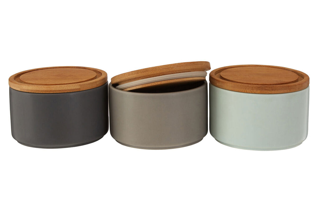 Orsina Fenwick Stacking Canisters – Set of 3 Airtight Kitchen Storage