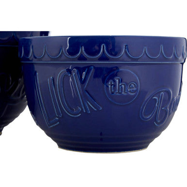 Orsina Gigi Blue and White Ceramic Mixing Bowls - Set of 2 Nesting Bowls