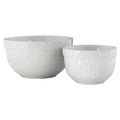 Orsina Gigi White Stoneware Nesting Mixing Bowls - Set of 2