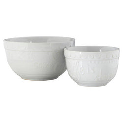 Orsina Gigi White Stoneware Nesting Mixing Bowls - Set of 2