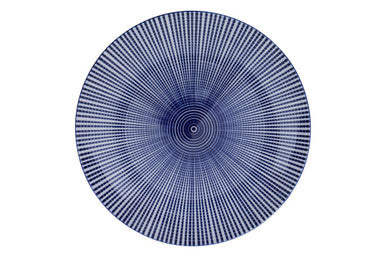 Orsina Maya 12-Piece Blue and White Ceramic Dinner Set for 4