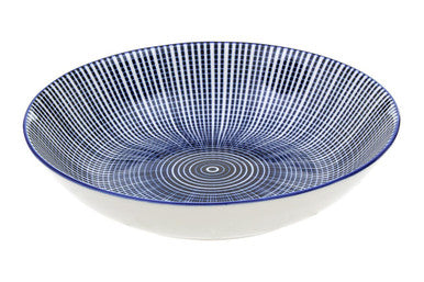 Orsina Maya 12-Piece Blue and White Ceramic Dinner Set for 4
