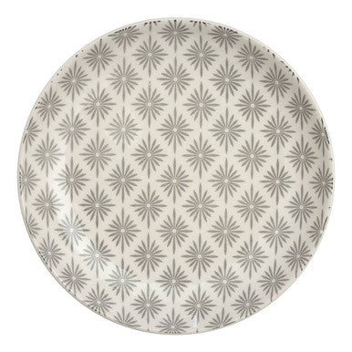 Orsina Maya 12-Piece Dinner Set – Grey and White Floral Tableware