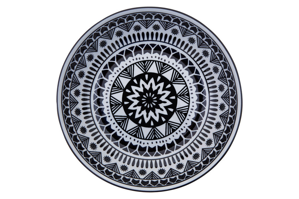 Orsina Maya 12-Piece Dinner Set – Monochrome Patterned Dolomite