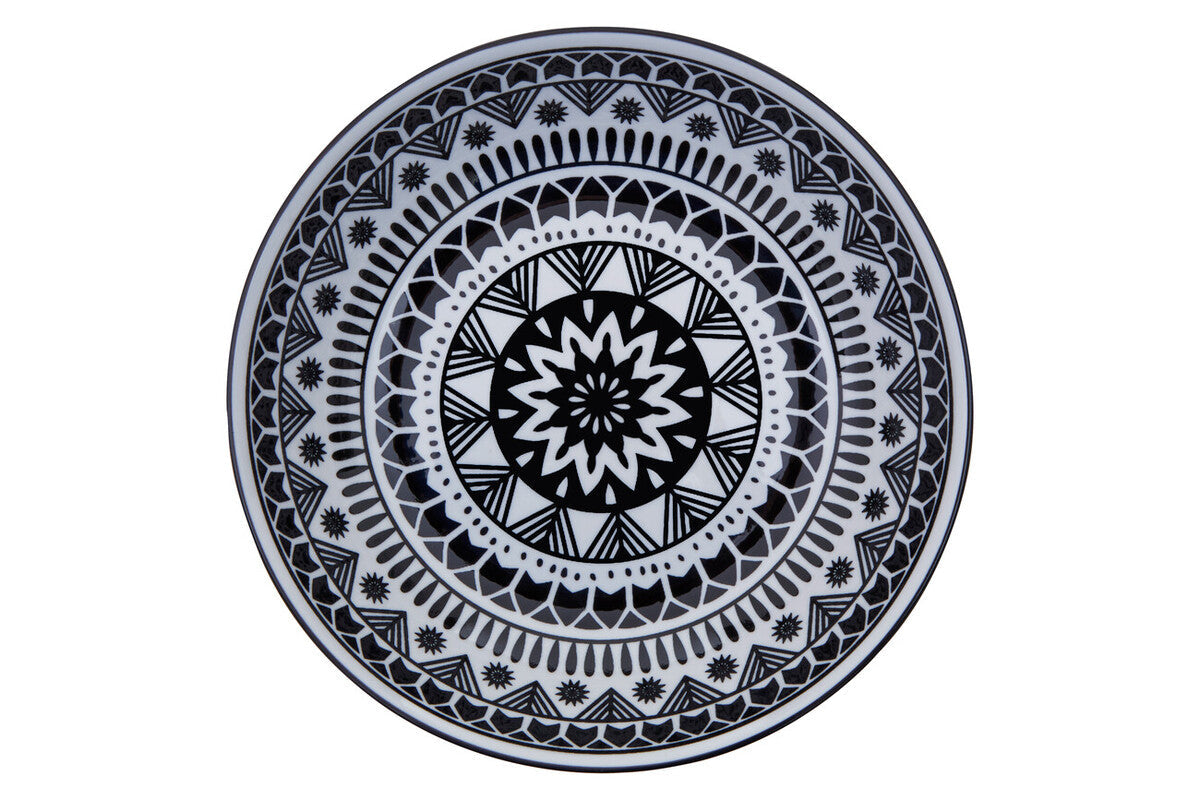Orsina Maya 12-Piece Dinner Set – Monochrome Patterned Dolomite