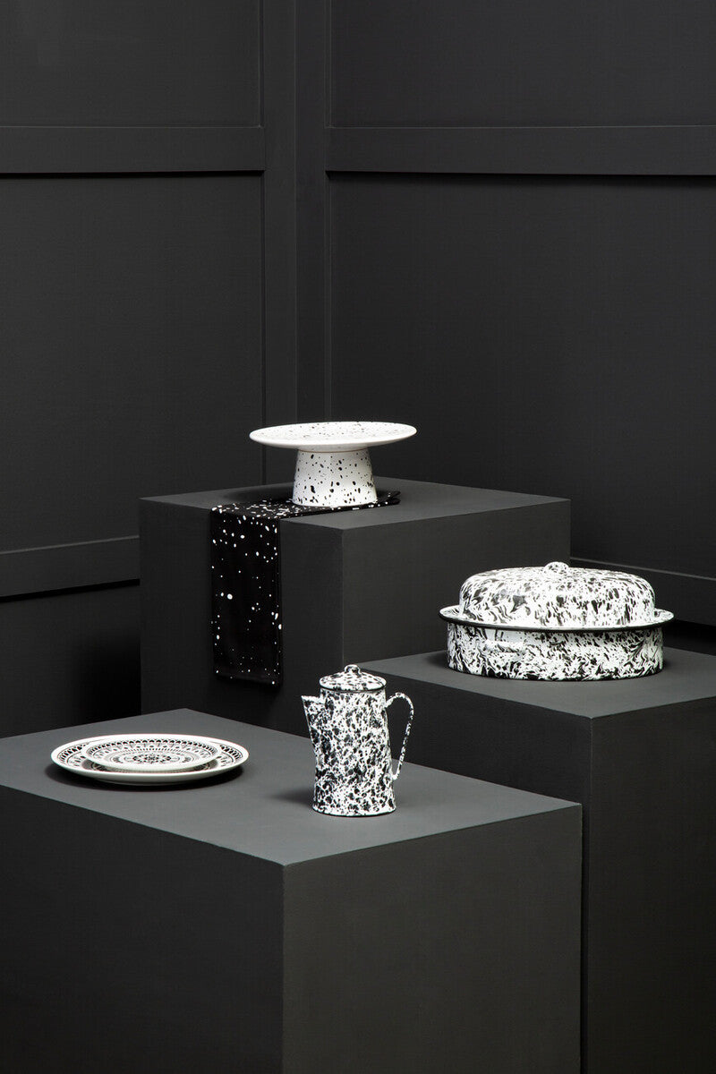 Orsina Maya 12-Piece Dinner Set – Monochrome Patterned Dolomite