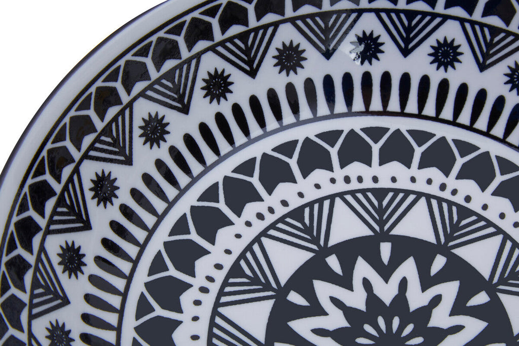 Orsina Maya 12-Piece Dinner Set – Monochrome Patterned Dolomite