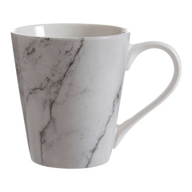 Orsina Avie 16-Piece White and Grey Marble Effect Ceramic Dinner Set