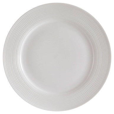 Orsina Avie 16 Pc Ribbed Dinner Set – White Ceramic Tableware