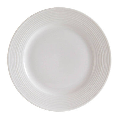 Orsina Avie 16 Pc Ribbed Dinner Set – White Ceramic Tableware