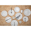 Orsina Avie 16 Pc Ribbed Dinner Set – White Ceramic Tableware