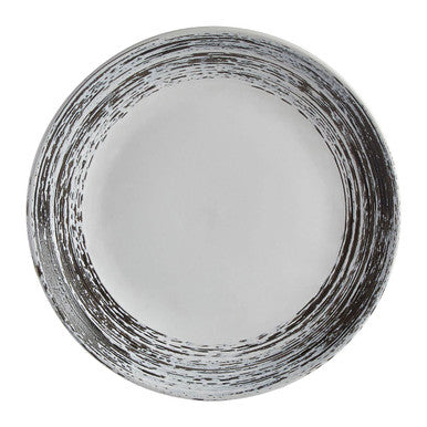 Orsina Middag 12-Piece Ceramic Dinnerware Set – Black and White